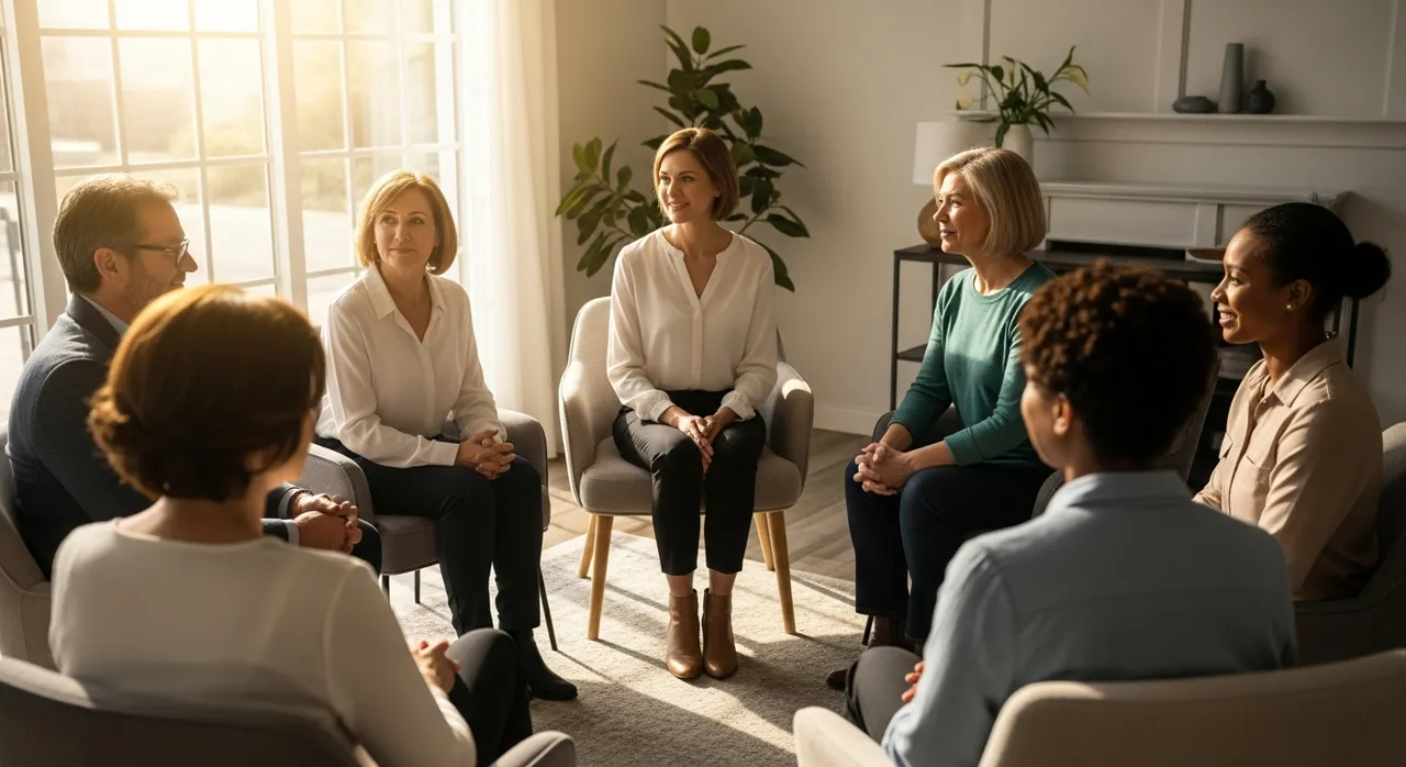 Support group counseling session